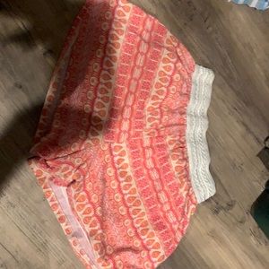 Pink and white shorts